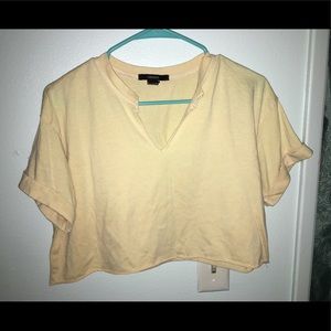 Yellow faded cropped top